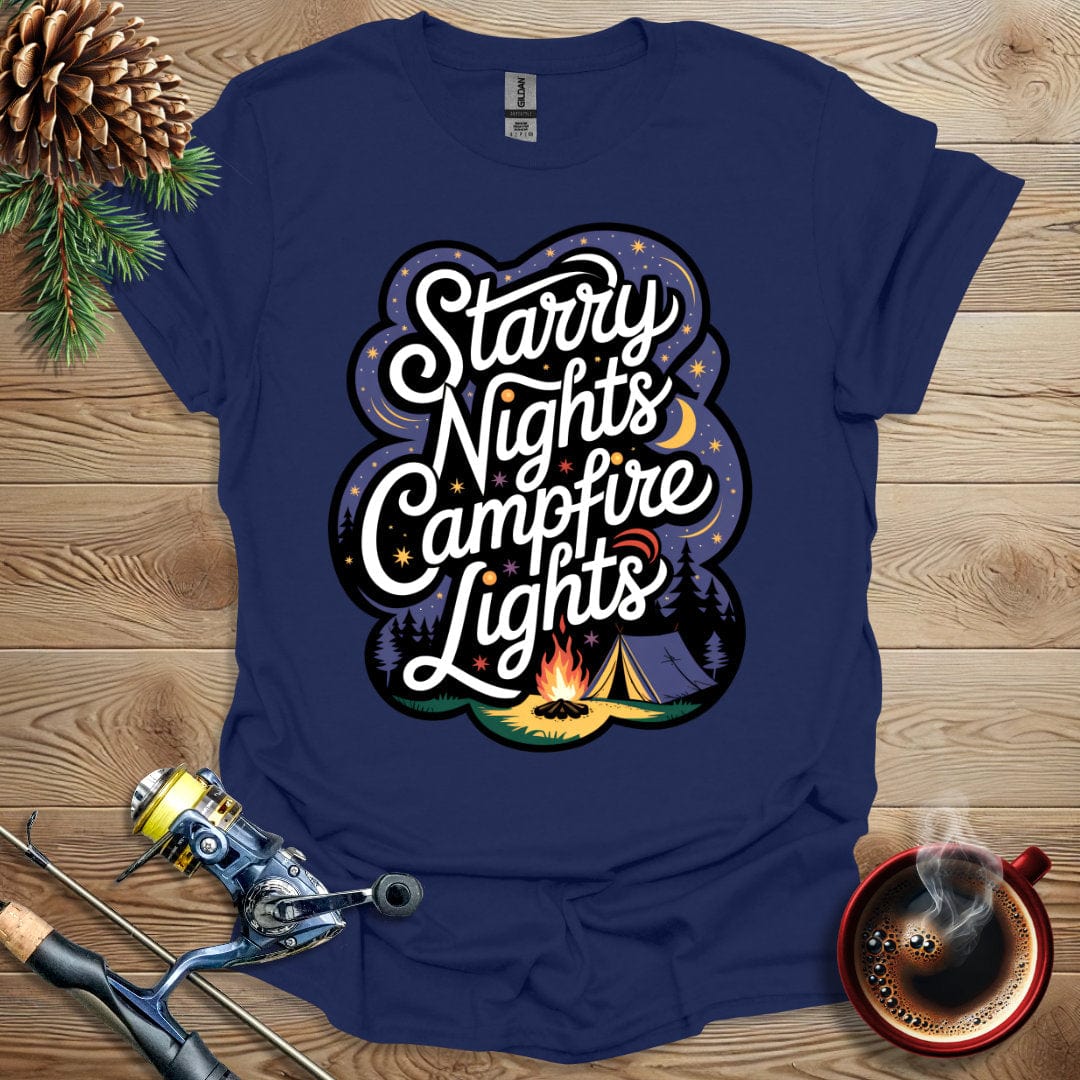 Printify T-Shirt Starry Nights Campfire Lights T-Shirt