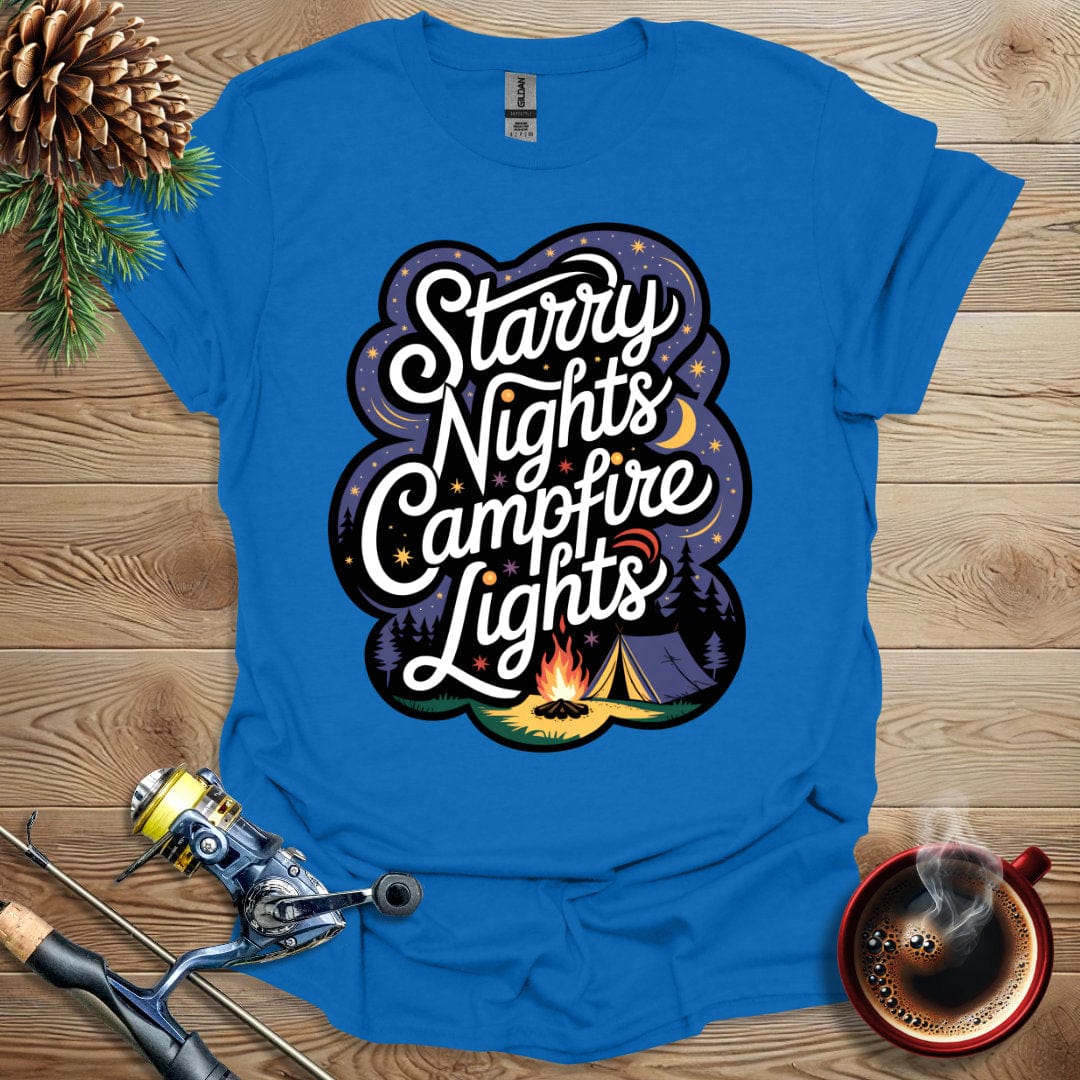 Printify T-Shirt Starry Nights Campfire Lights T-Shirt
