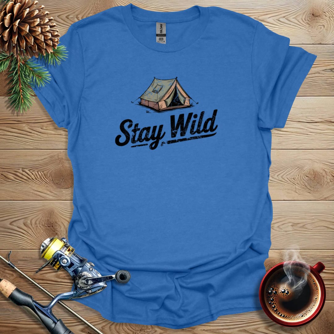 Printify T-Shirt Stay Wild - Tent T-Shirt