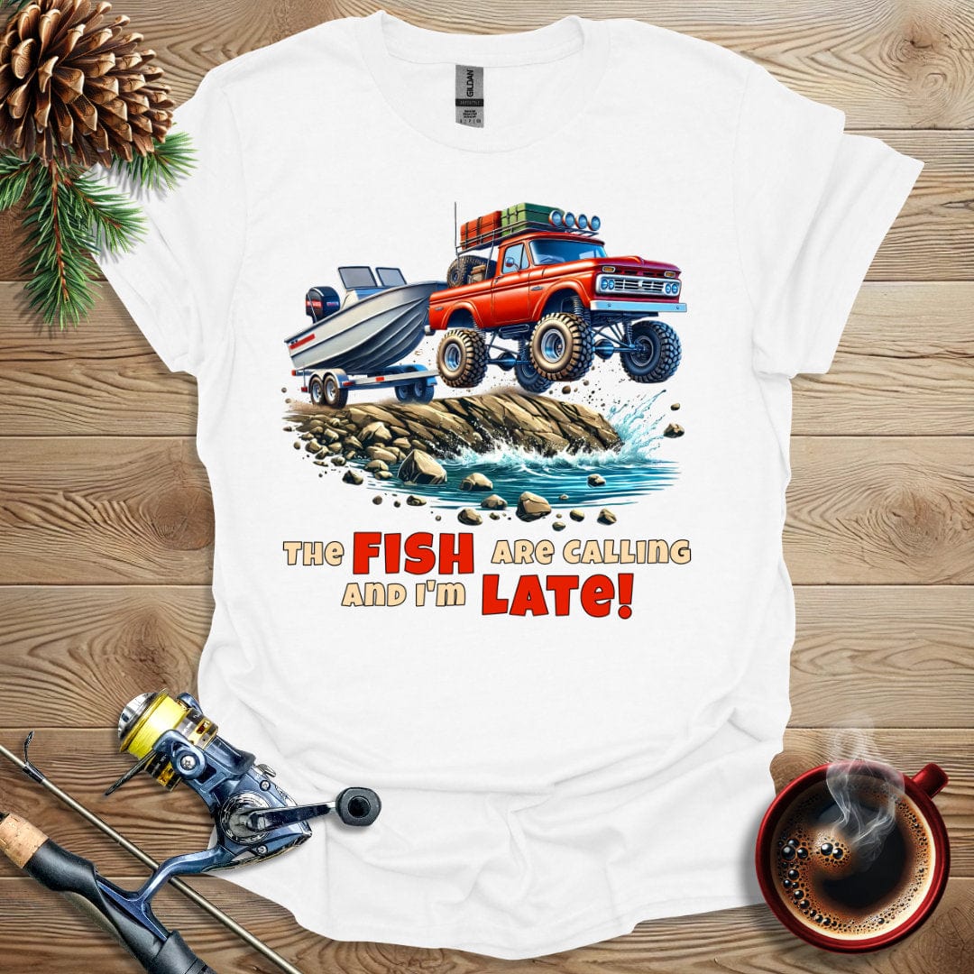 Printify T-Shirt The Fish Are Calling And I'm Late T-Shirt