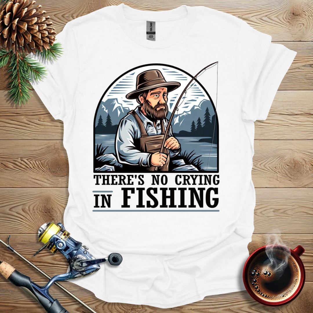 Printify T-Shirt There's No Crying In Fishing T-Shirt