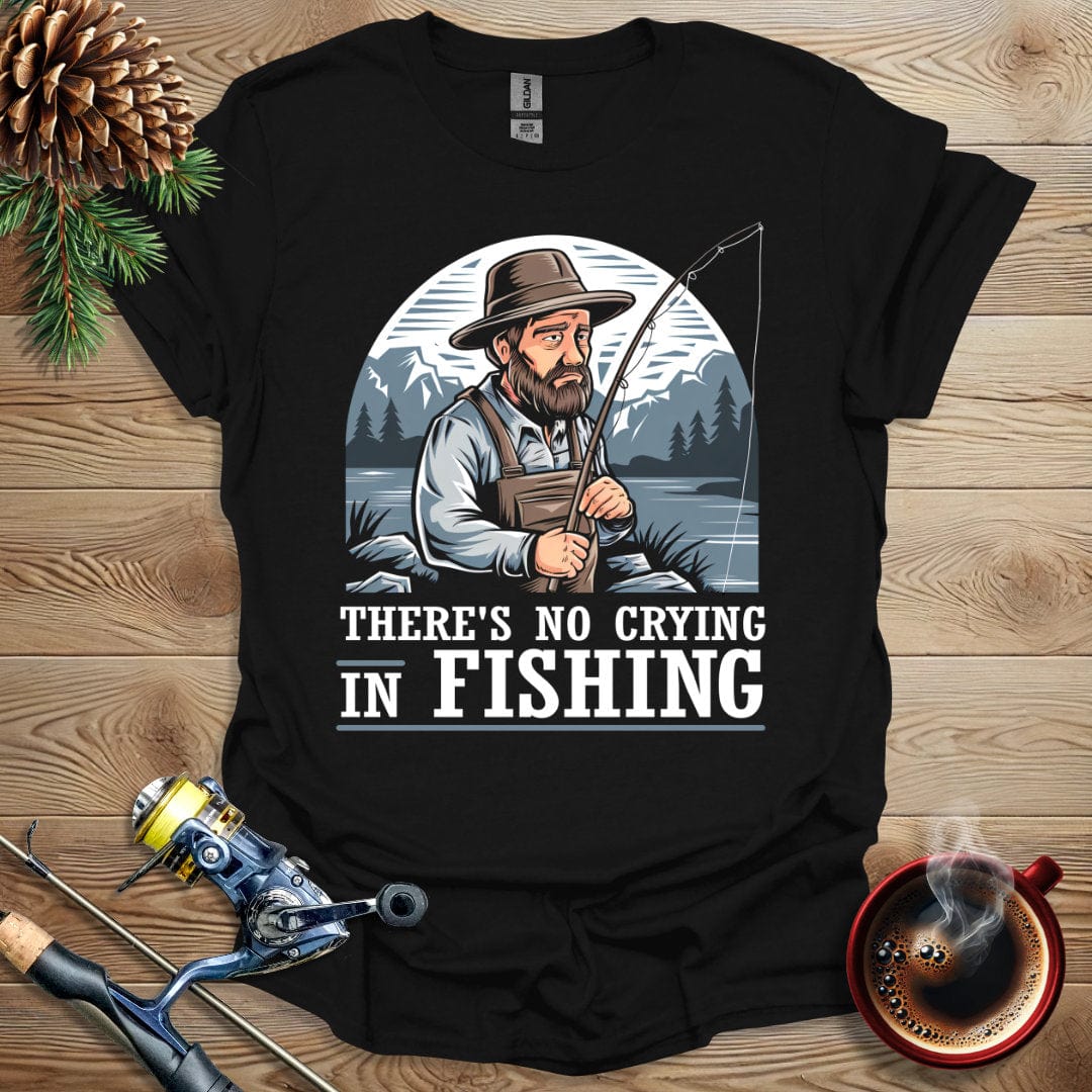 Printify T-Shirt There's No Crying In Fishing T-Shirt