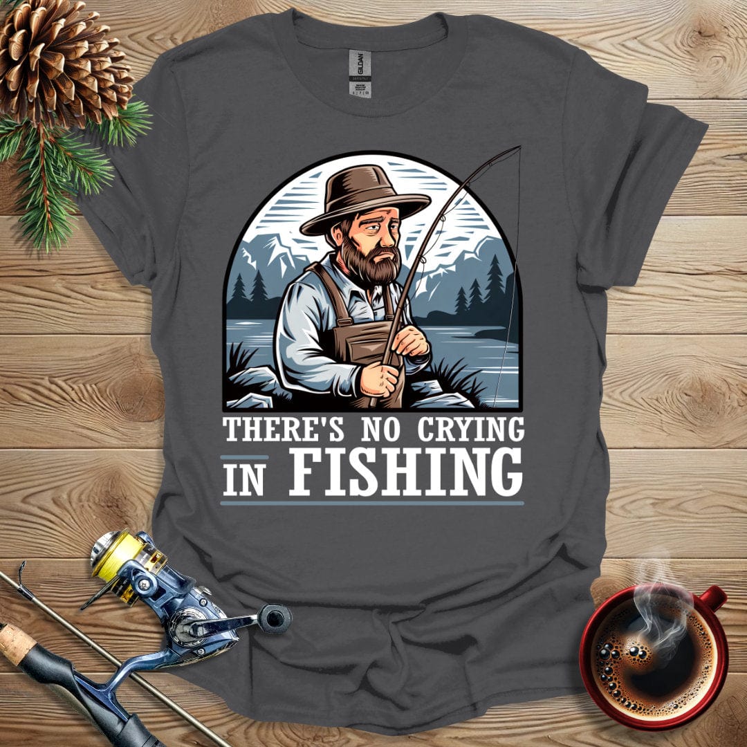 Printify T-Shirt There's No Crying In Fishing T-Shirt