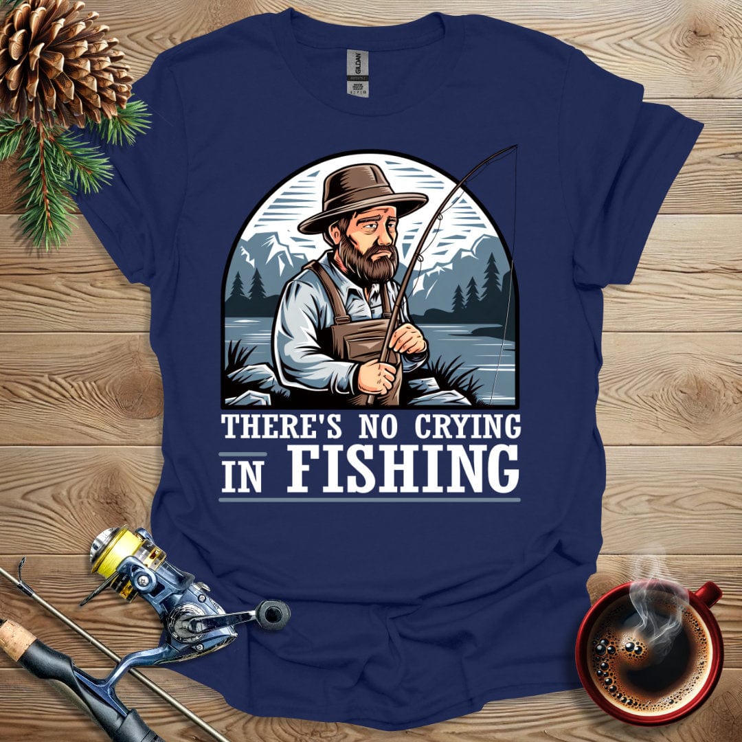 Printify T-Shirt There's No Crying In Fishing T-Shirt