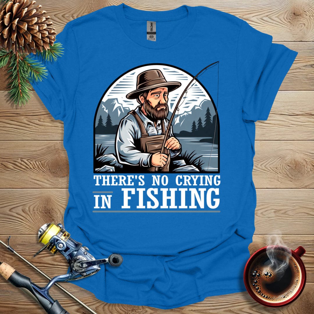 Printify T-Shirt There's No Crying In Fishing T-Shirt
