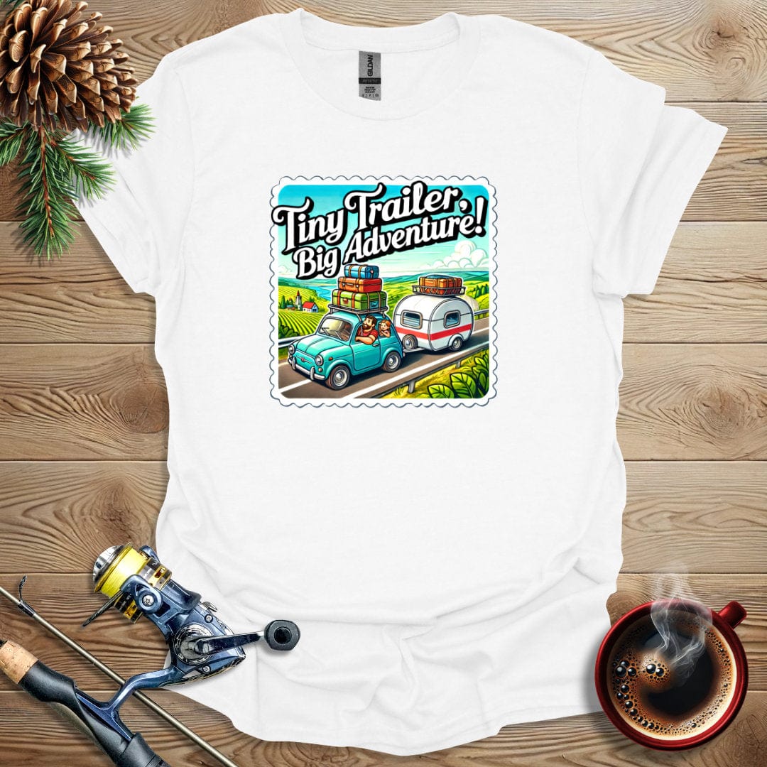 Printify T-Shirt Tiny Trailer, Big Adventure! T-Shirt