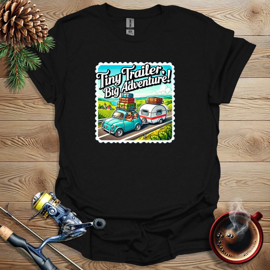 Printify T-Shirt Tiny Trailer, Big Adventure! T-Shirt