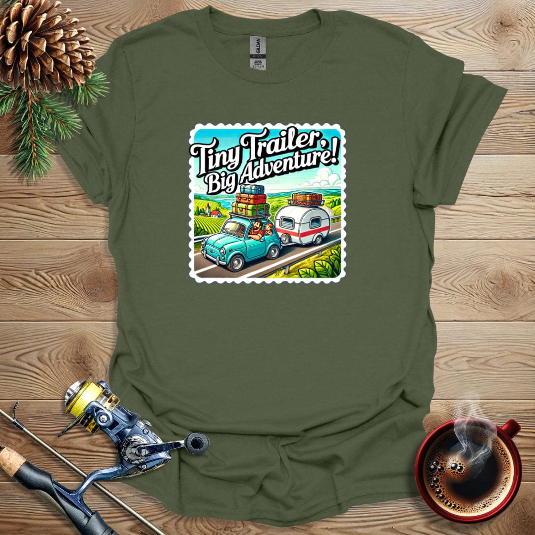 Printify T-Shirt Tiny Trailer, Big Adventure! T-Shirt