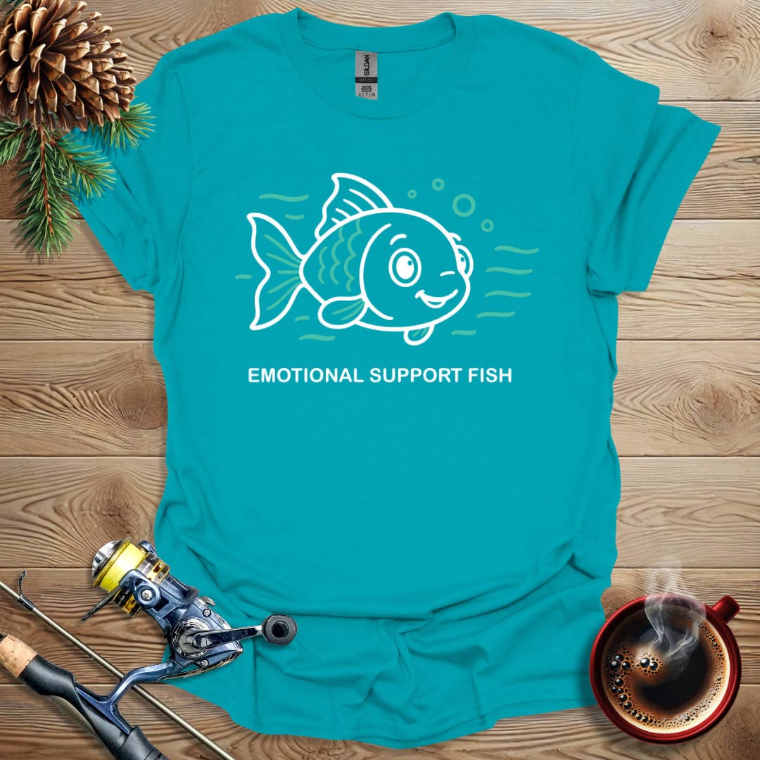 Printify T-Shirt Tropical Blue / S Emotional Support Fish T-Shirt