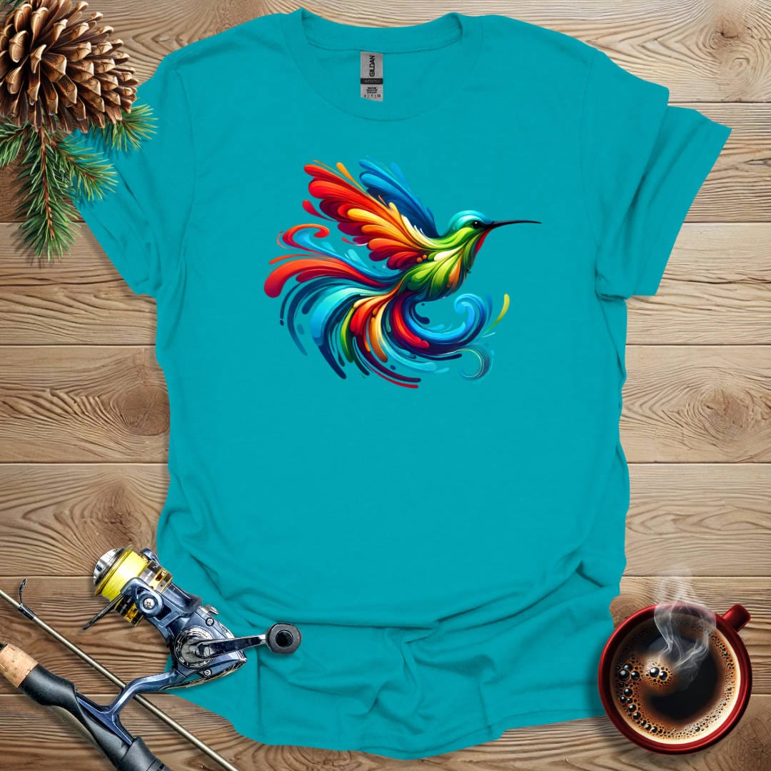 Printify T-Shirt Tropical Blue / S Hummingbird T-Shirt