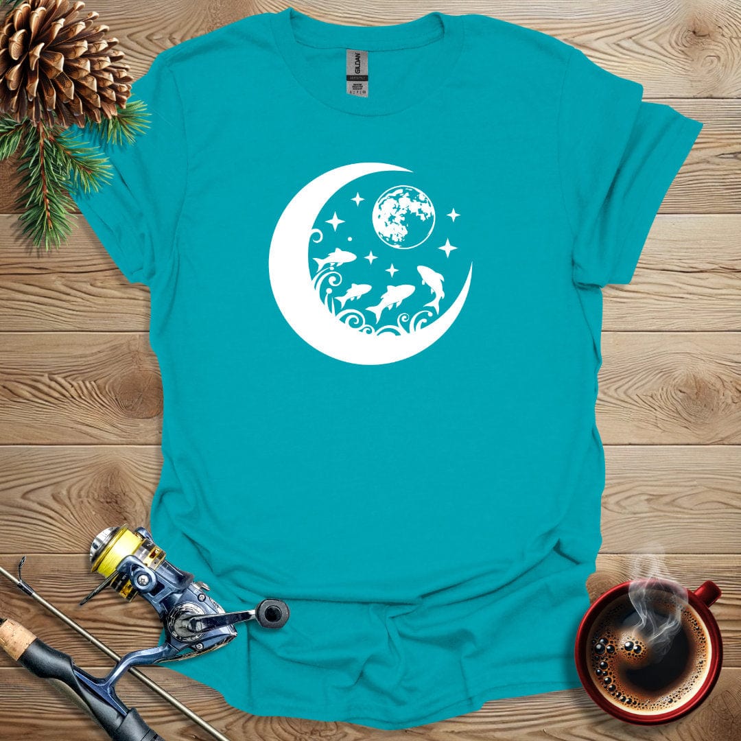 Printify T-Shirt Tropical Blue / S Moon Fish T-Shirt