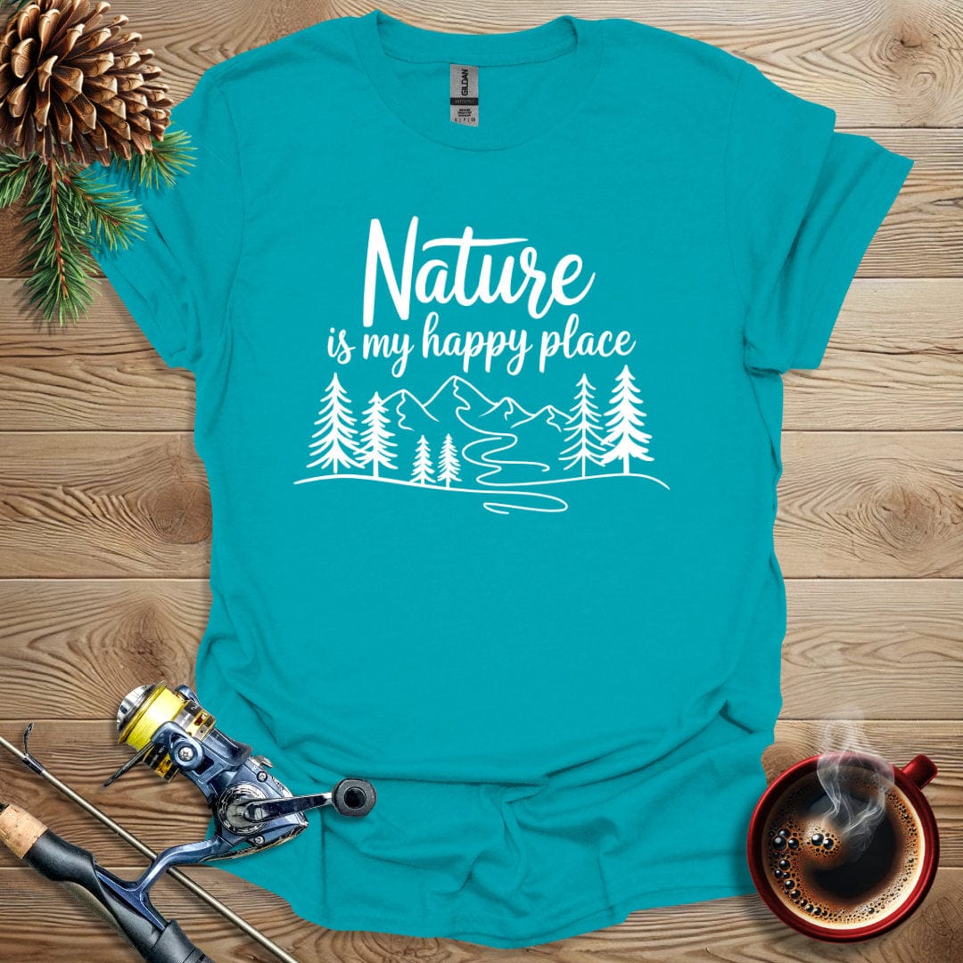 Printify T-Shirt Tropical Blue / S Nature Is My Happy Place T-Shirt
