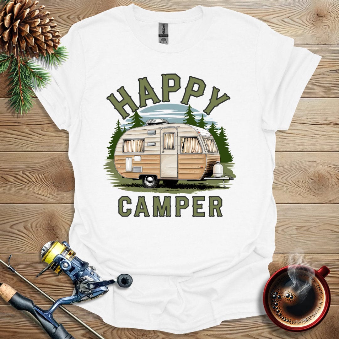 Printify T-Shirt White / S Happy Camper_Color T-Shirt