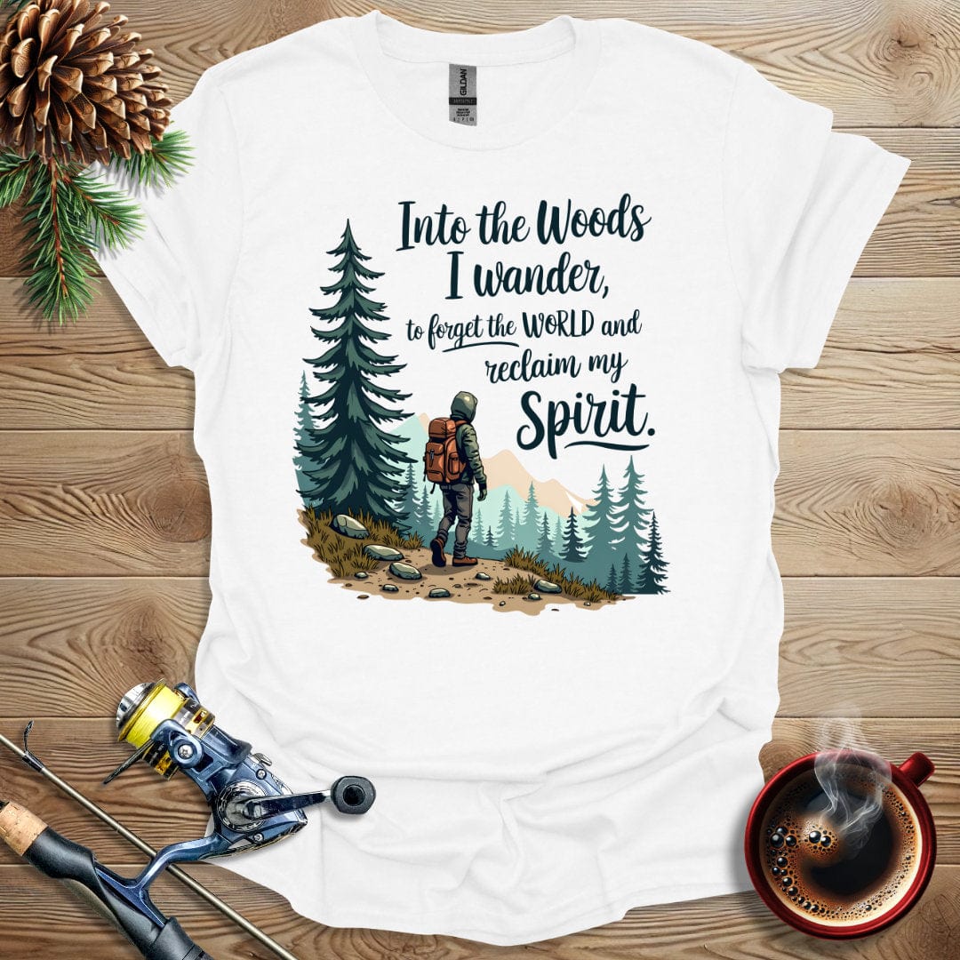 Printify T-Shirt White / S Into The Woods I Wonder T-Shirt