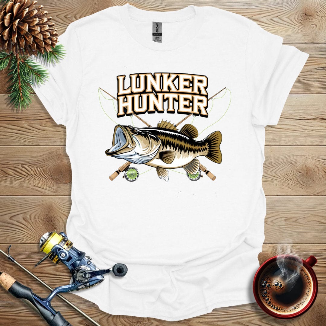 Printify T-Shirt White / S Lunker Hunter T-Shirt