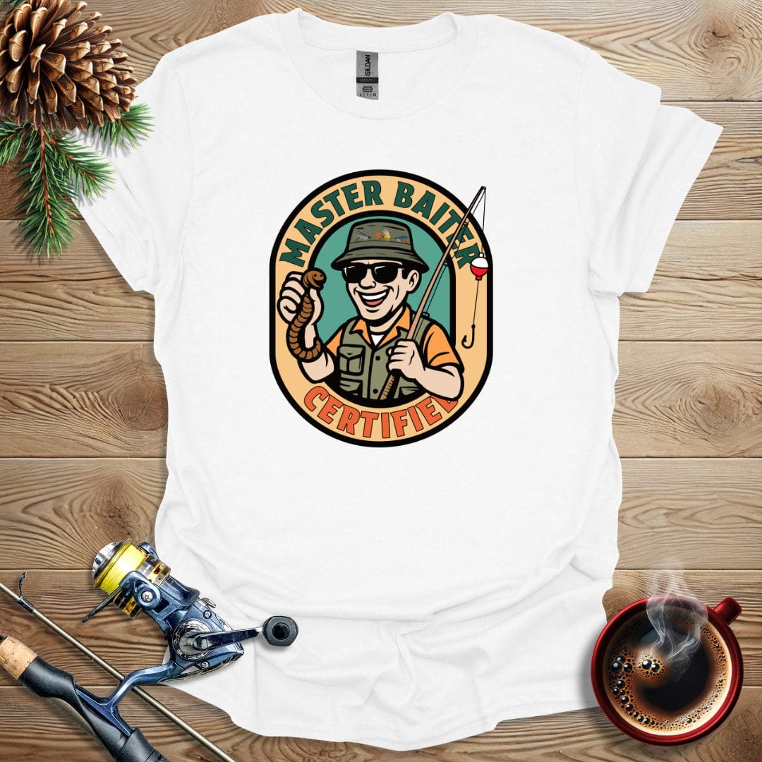 Printify T-Shirt White / S Master Baiter Certified T-Shirt