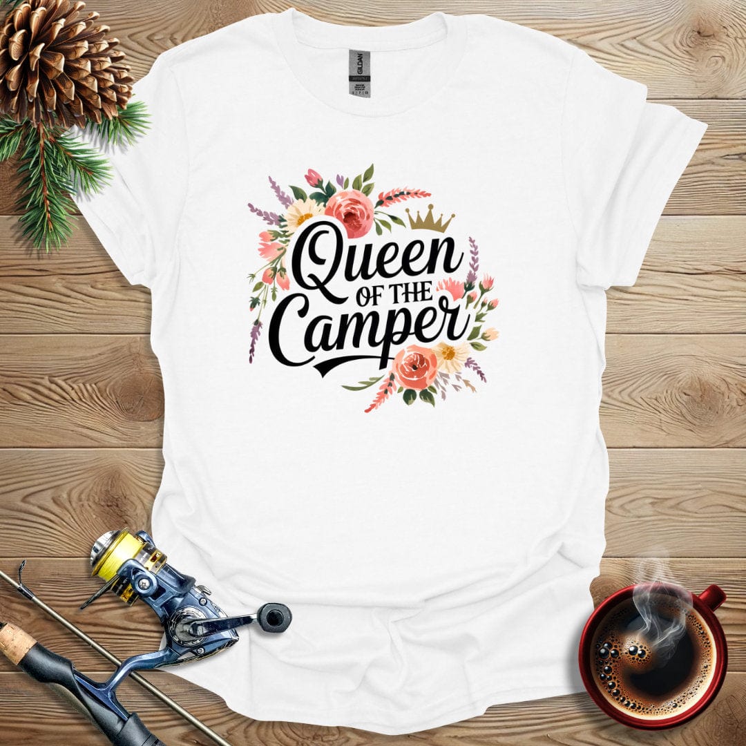 Printify T-Shirt White / S Queen of the Camper T-Shirt