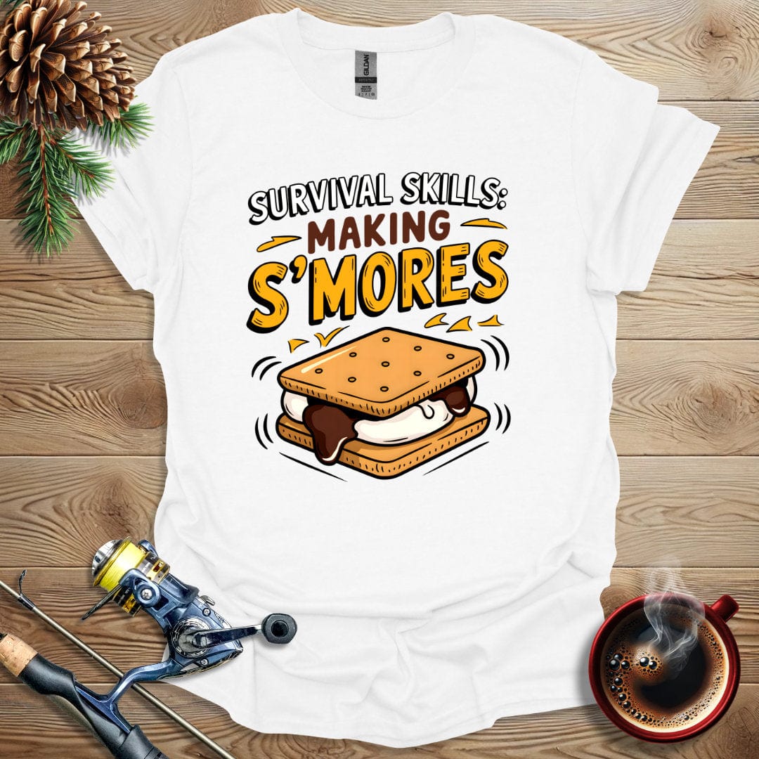 Printify T-Shirt White / S Survival Skills: Making S'mores T-Shirt