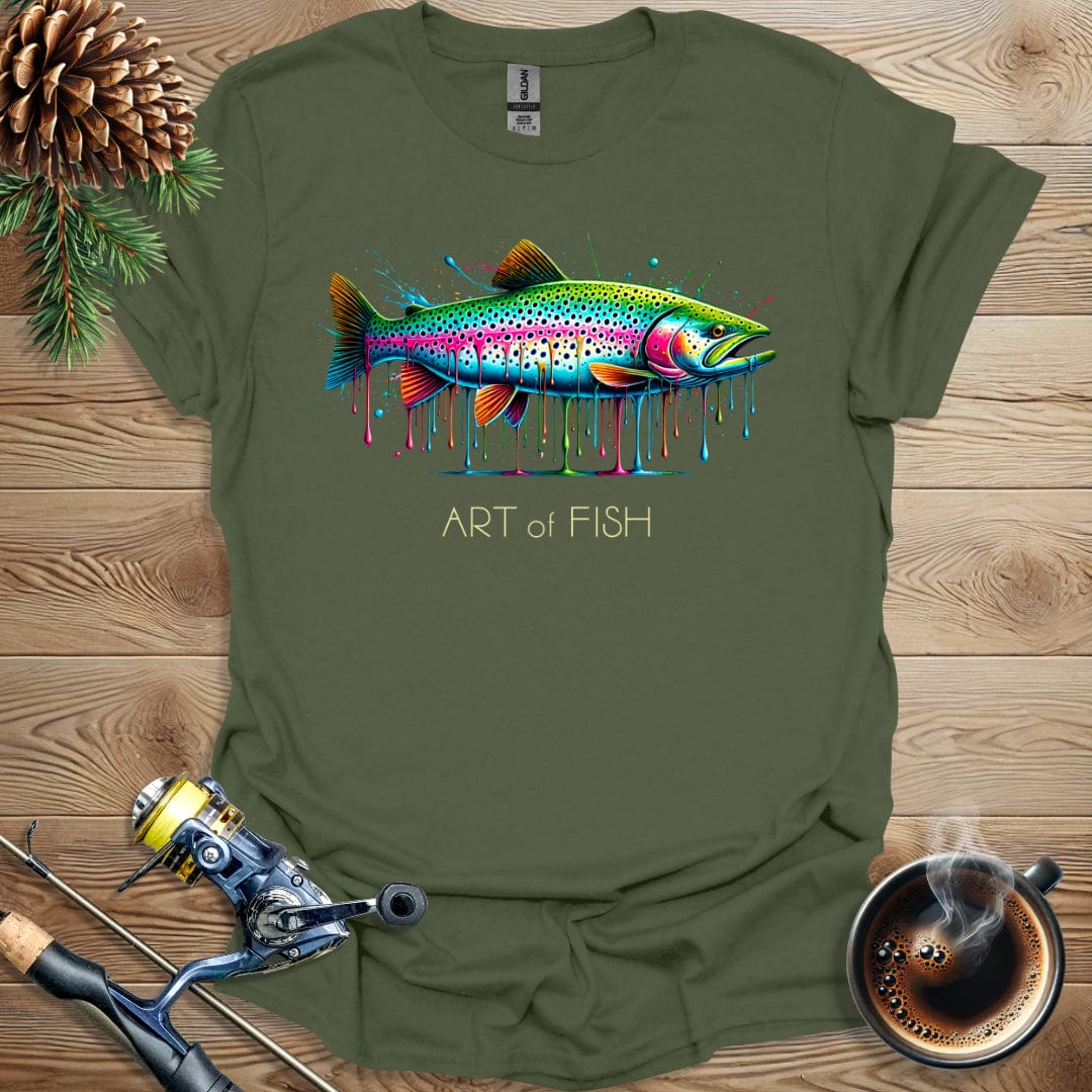 Printify T-Shirt Art Of Fish - Paint T-Shirt