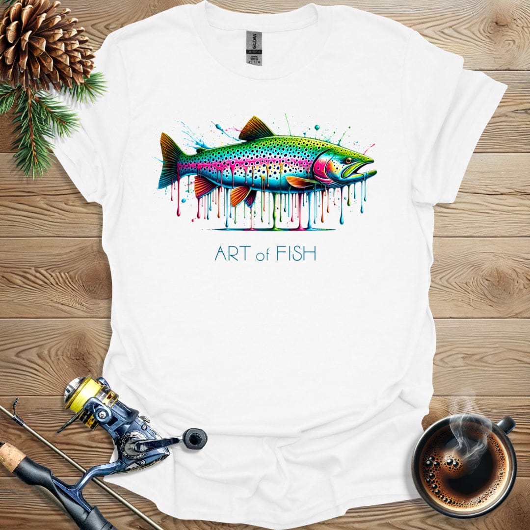 Printify T-Shirt Art Of Fish - Paint T-Shirt