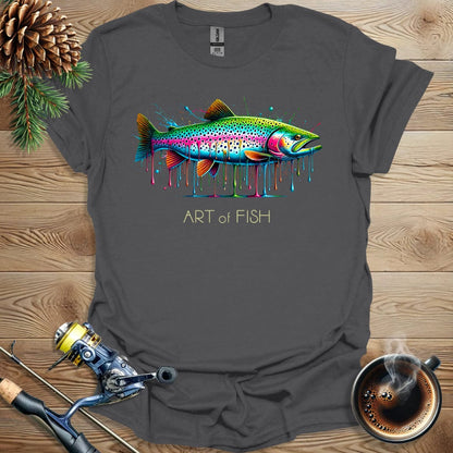 Printify T-Shirt Art Of Fish - Paint T-Shirt