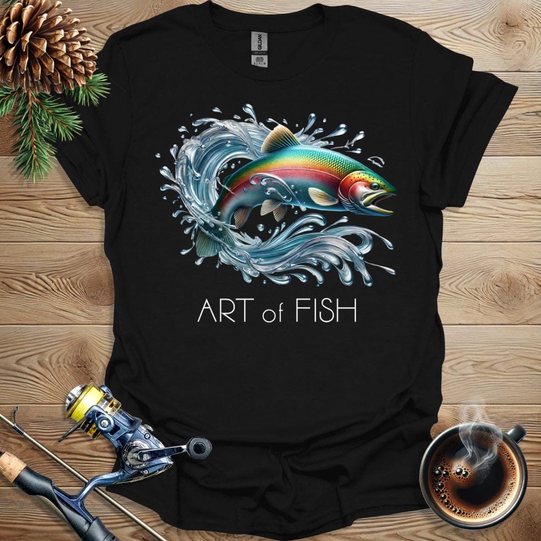 Printify T-Shirt Art of Fish - Splash T-Shirt