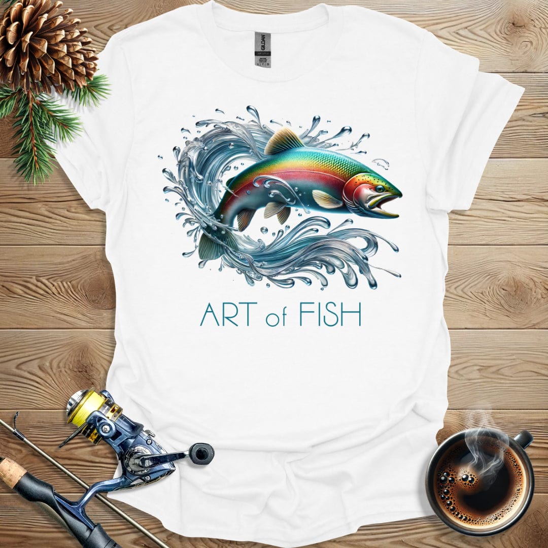 Printify T-Shirt Art of Fish - Splash T-Shirt