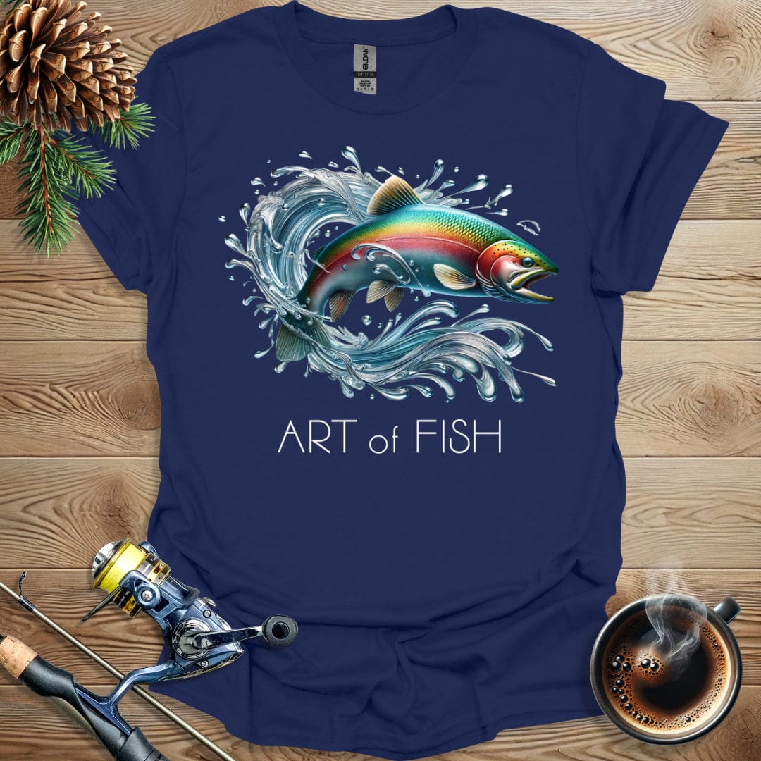 Printify T-Shirt Art of Fish - Splash T-Shirt