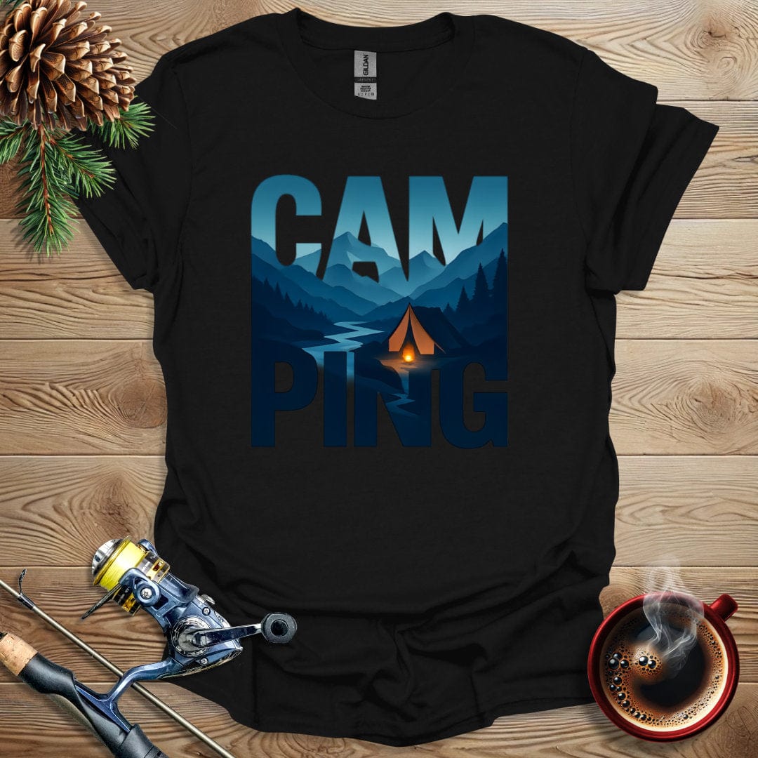 Printify T-Shirt Black / S Cam-Ping T-Shirt