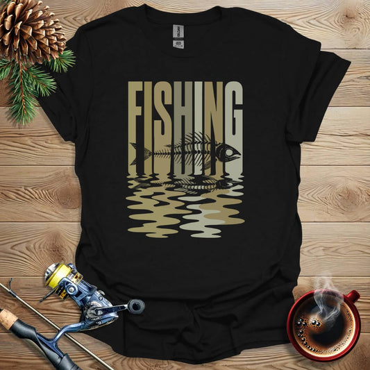 Printify T-Shirt Black / S Fishing Muted T-Shirt