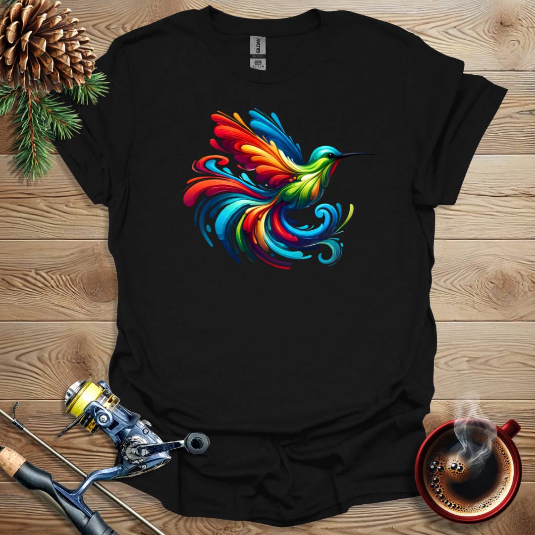 Printify T-Shirt Black / S Hummingbird T-Shirt