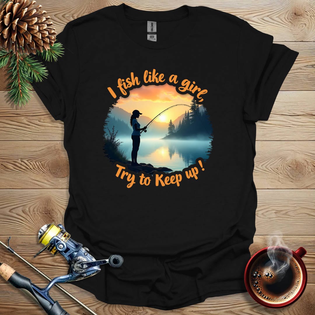 Printify T-Shirt Black / S I Fish Like A Girl T-Shirt