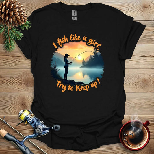 Printify T-Shirt Black / S I Fish Like A Girl T-Shirt