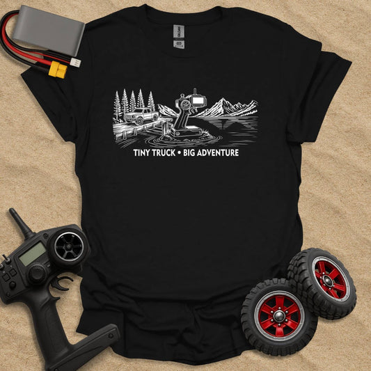 Printify T-Shirt Black / S Tiny Truck - Big Adventure T-Shirt
