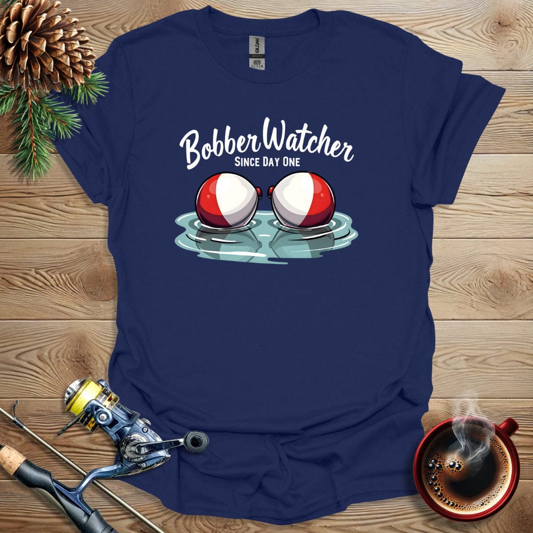 Printify T-Shirt Bobber Watcher - Since Day One T-Shirt