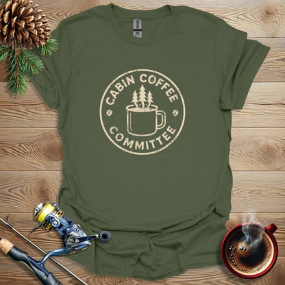 Printify T-Shirt Cabin Coffee Committee T-Shirt
