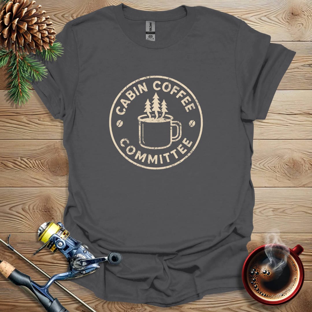 Printify T-Shirt Cabin Coffee Committee T-Shirt