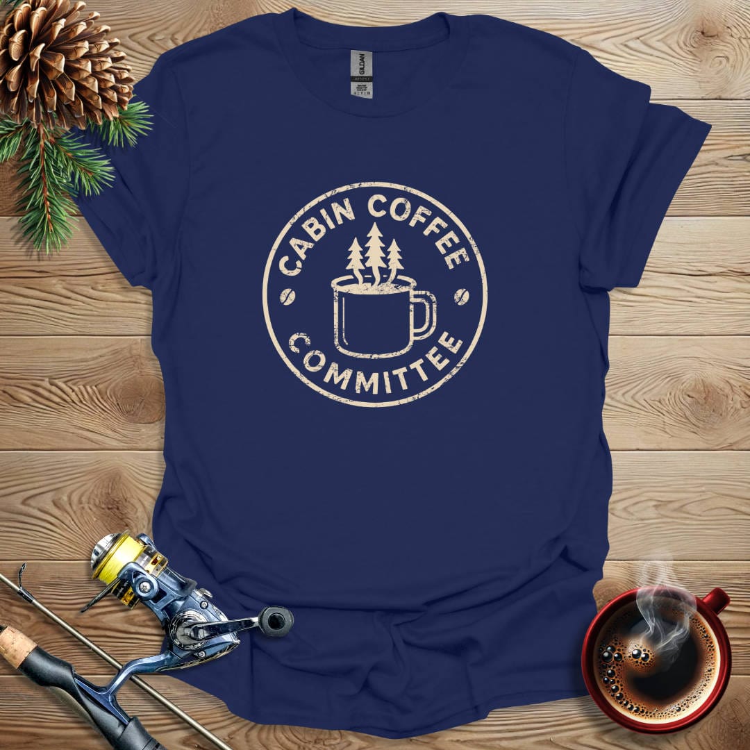 Printify T-Shirt Cabin Coffee Committee T-Shirt