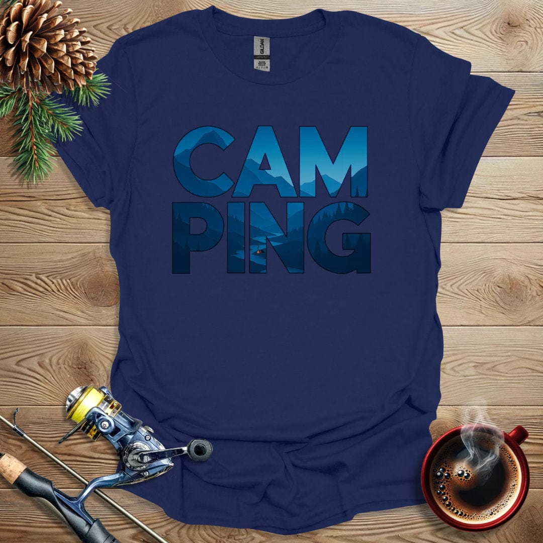 Printify T-Shirt Cam-Ping Text T-Shirt