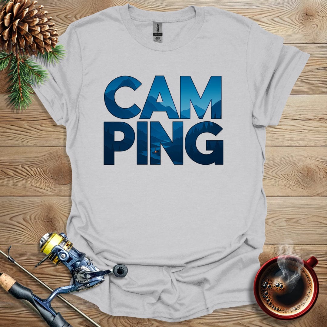 Printify T-Shirt Cam-Ping Text T-Shirt