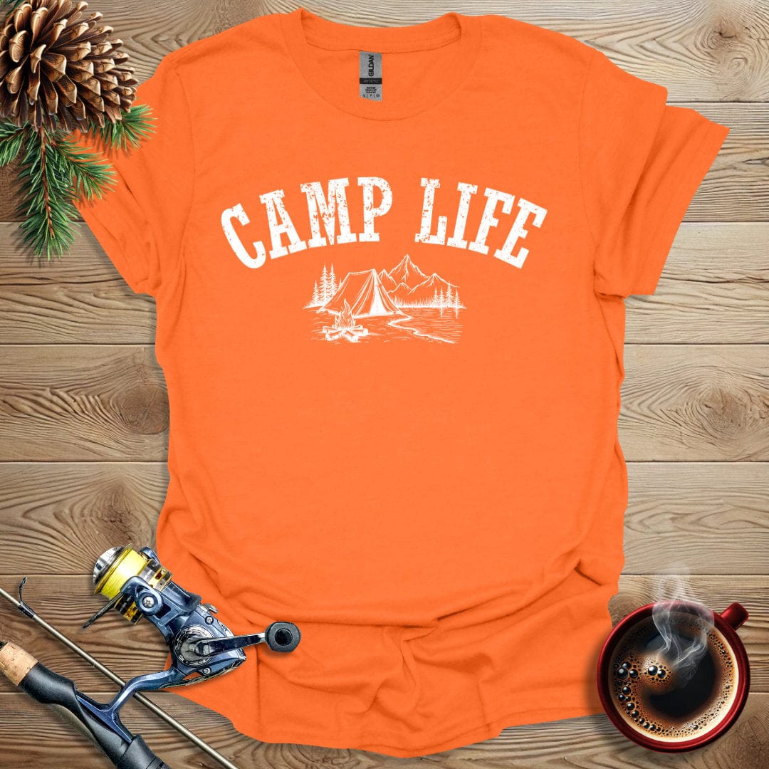 Printify T-Shirt Camp Life (B&W) T-Shirt