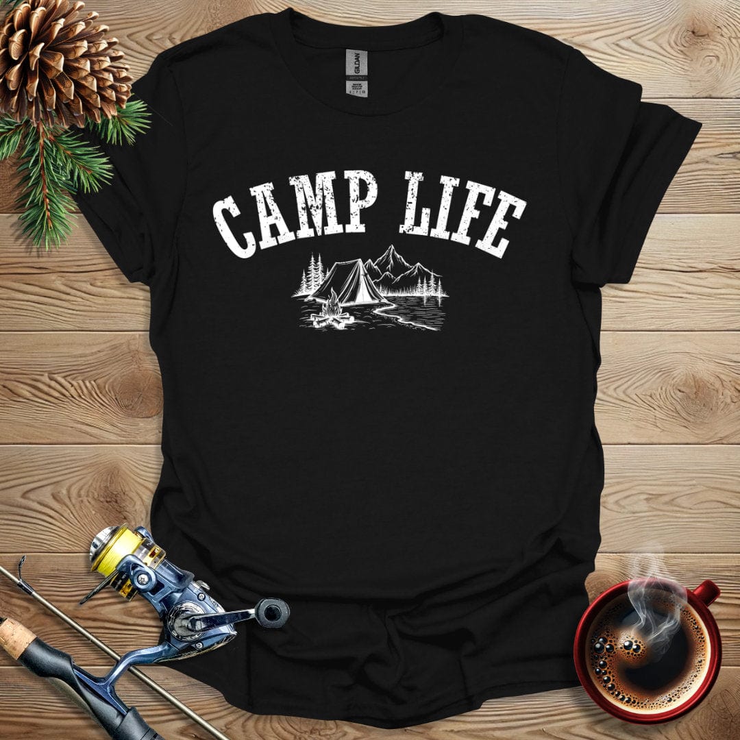 Printify T-Shirt Camp Life (B&W) T-Shirt