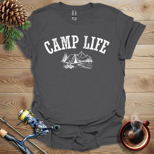Printify T-Shirt Camp Life (B&W) T-Shirt