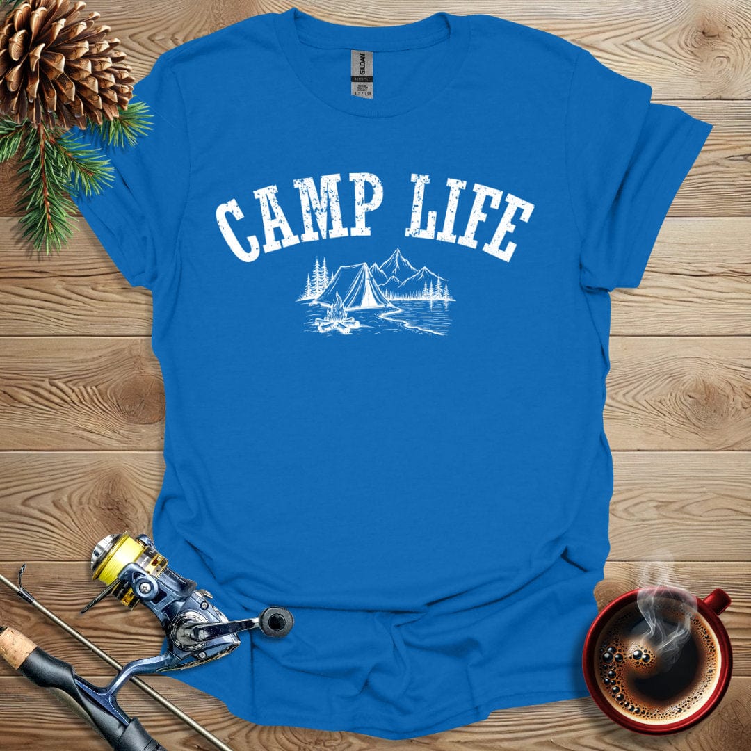 Printify T-Shirt Camp Life (B&W) T-Shirt