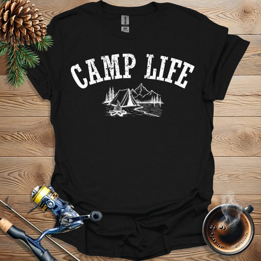 Printify T-Shirt Camp Life (B&W) T-Shirt