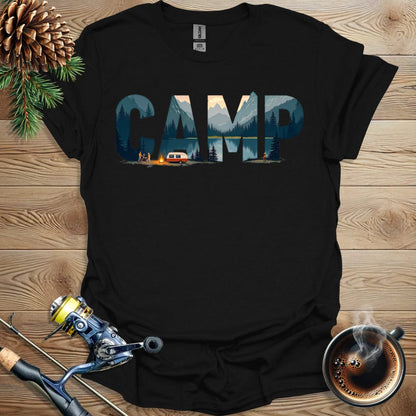 Printify T-Shirt Camp Text Design T-Shirt