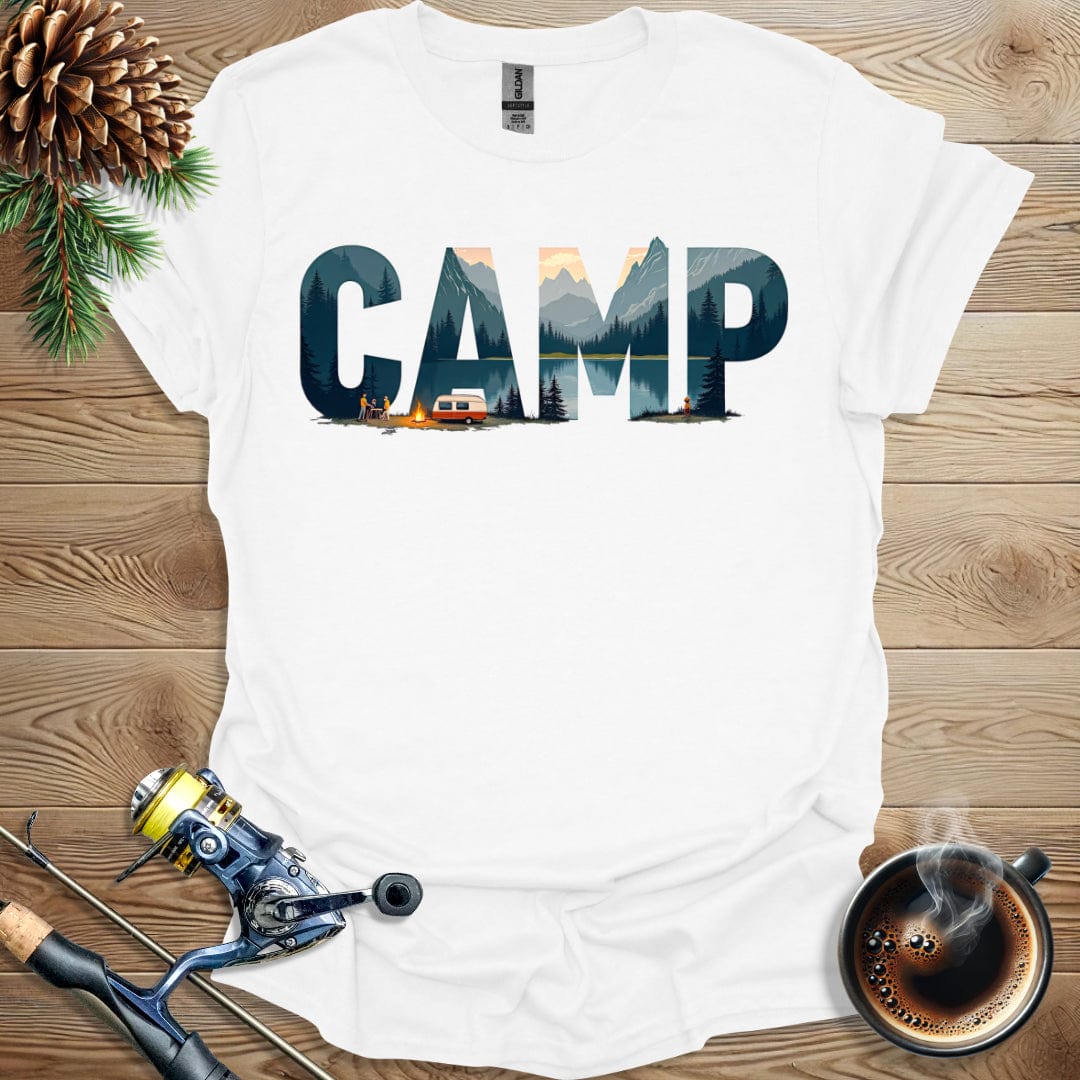 Printify T-Shirt Camp Text Design T-Shirt