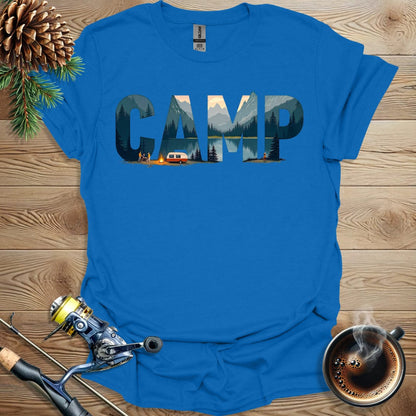 Printify T-Shirt Camp Text Design T-Shirt