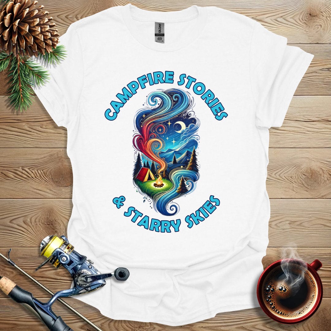 Printify T-Shirt Campfire Stories and Starry Skies T-Shirt