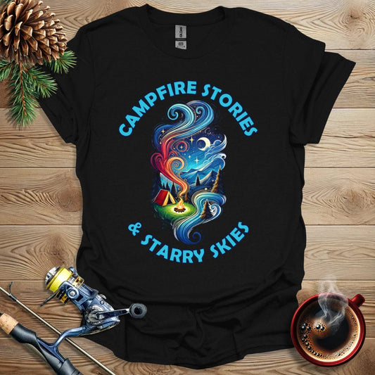 Printify T-Shirt Campfire Stories and Starry Skies T-Shirt